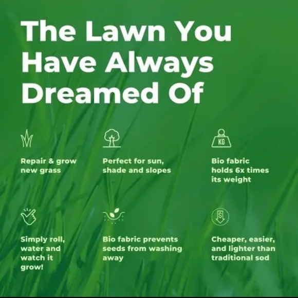 100 sq. ft. Grotrax Quick Fix Year Round Green Mixture Grass Roll Out Seed Mat - Picture 4 of 9